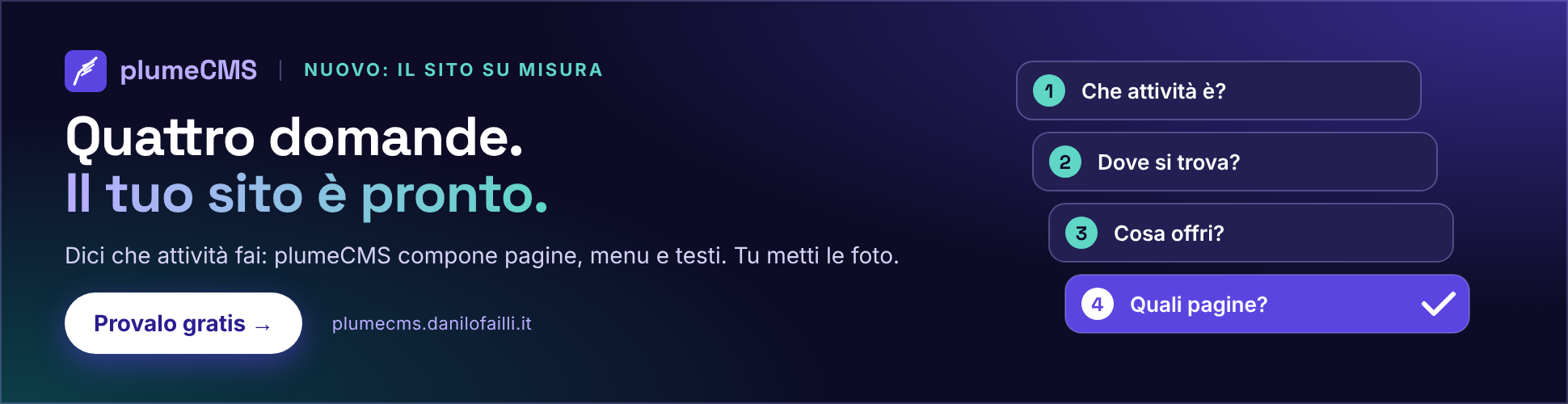 PlumCMS - Il CMS leggero come una piuma
