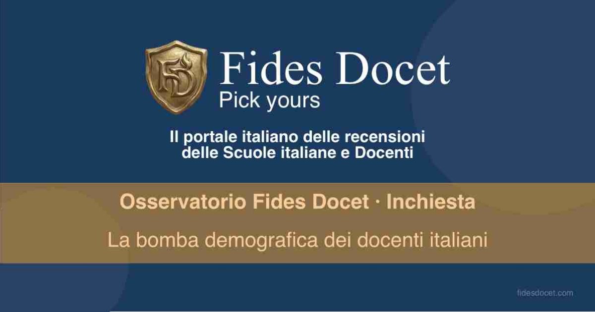 La bomba demografica dei docenti italiani